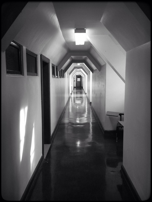 Now, you are alone. Walk the long, dark hall.